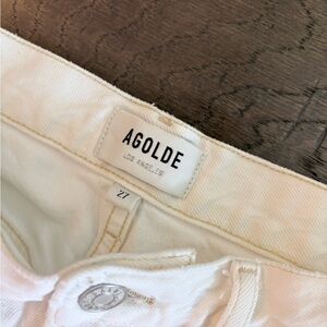 Agolde Off-White Denim Pants
